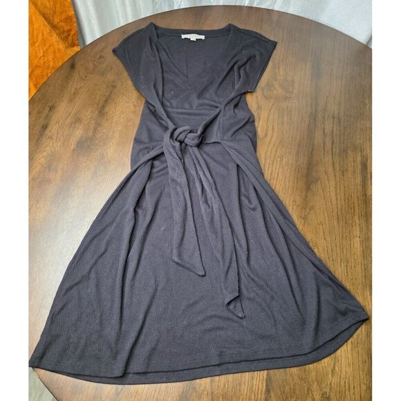 Loft Side Knot Tie Black Dress Medium - Picture 2 of 9